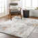 Rectangle Machine Woven Polyester Area Rug in Orange/Cream