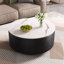 Table basse ronde avec rangement-157319930