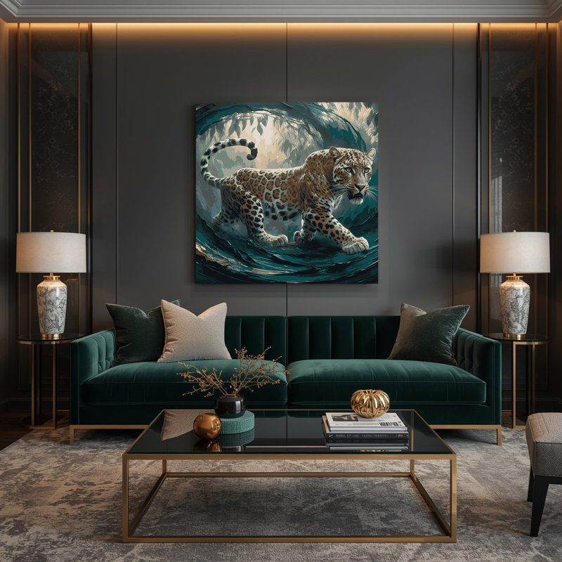 Art mural sur toile Big Cats Sunda, H 12 po x l 12 po