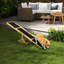 Balançoire à bascule jaune agile pour chien en bois jaune, 71 po x 12 po