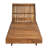 Outdoor Chaise Lounge Chair With 6-Position Adjustable Backrest,Acacia Solid Wood,TEAK COLOR (Only LOUGNE FRAME, Not Include Cushion)