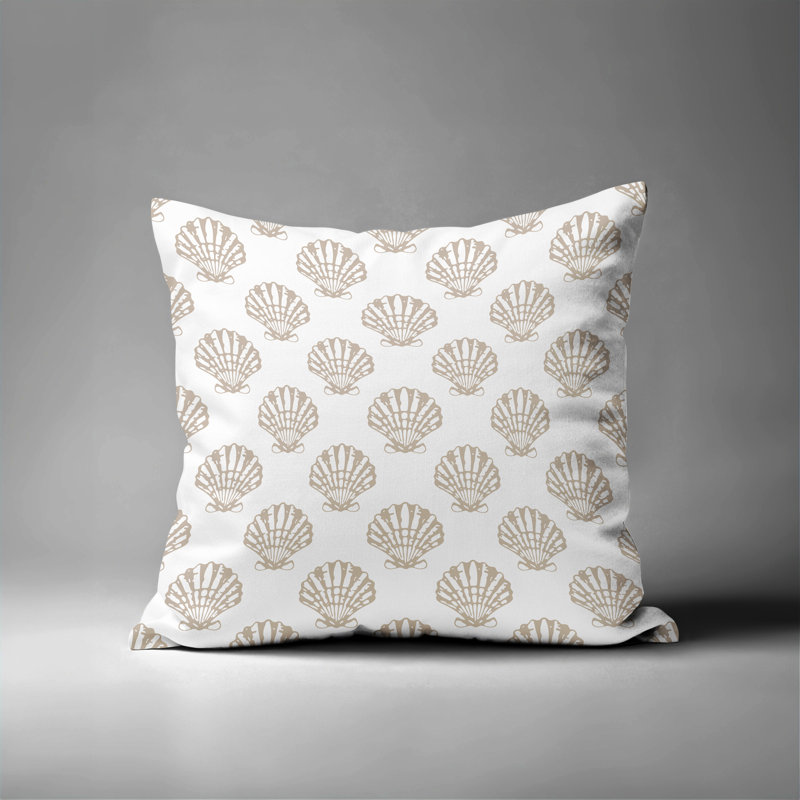 Barnon Reversible Throw Pillow, Beige, 18"H x 18"W
