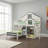 Robin Twin Size Loft Bed, House Design, Built In Bookshelf, White Grey