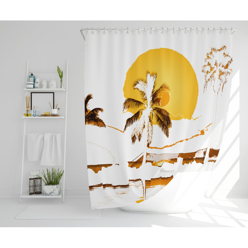 Gisselle Polyester Shower Curtain Set, 168cm H x 168cm W