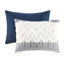 Housse de couette en coton 3 pièces, capitonnage en chenille, attrait, double / grand, imprimé grand, motif, décor, cravate intérieure