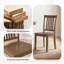Chaise d'appoint à lattes en bois massif-628937202