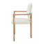 Boucle Upholstered Metal Armchair in Beige-38838145