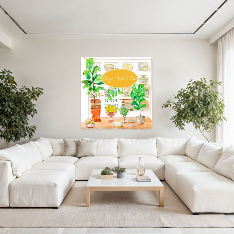 «Happy Mothers Day», art mural contemporain, H 48 po x l 48 po