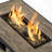 Odyssefs 15'' H x 32'' W Outdoor Propane 2-Piece Fire Pit Table Set in Wooden Texture Top with Extra Gas Tank Holder and Metal Cover Lid-1663605517