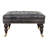 Black Leather Upholstered Ottoman