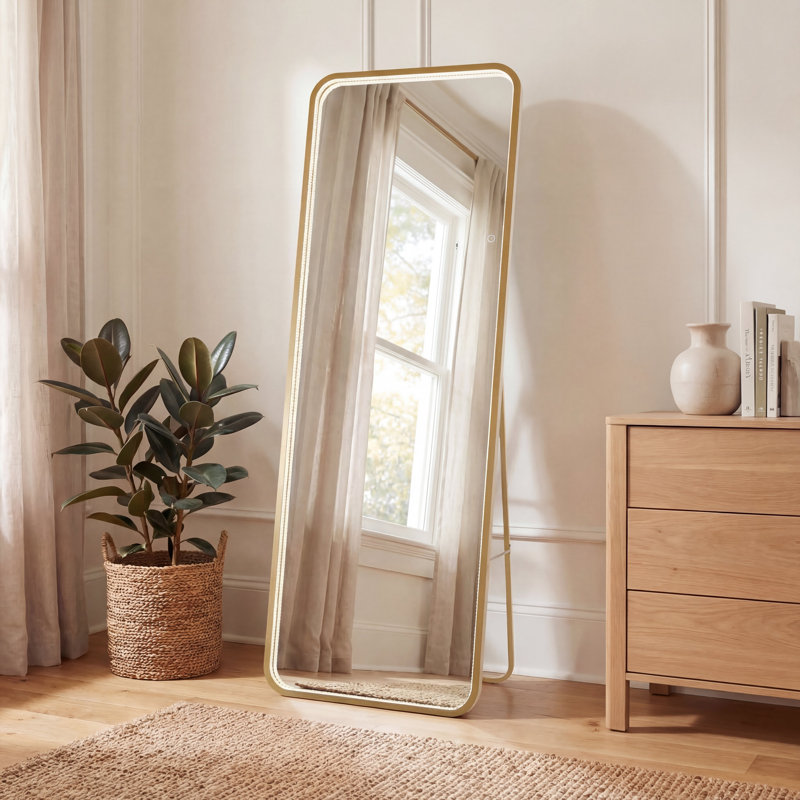 Miroir pleine grandeur Barnerd, Peint or