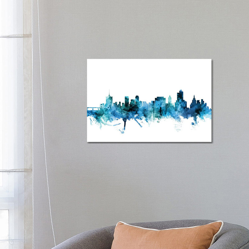 Tulsa, Oklahoma Skyline by Michael Tompsett - 1 Piece Wrapped Canvas Wall Art, 66.04 cm H x 45.72 cm W x 3.175 cm D