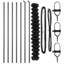Chain Link Fence With 7 Posts Galvanised Steel-306222715-306222656
