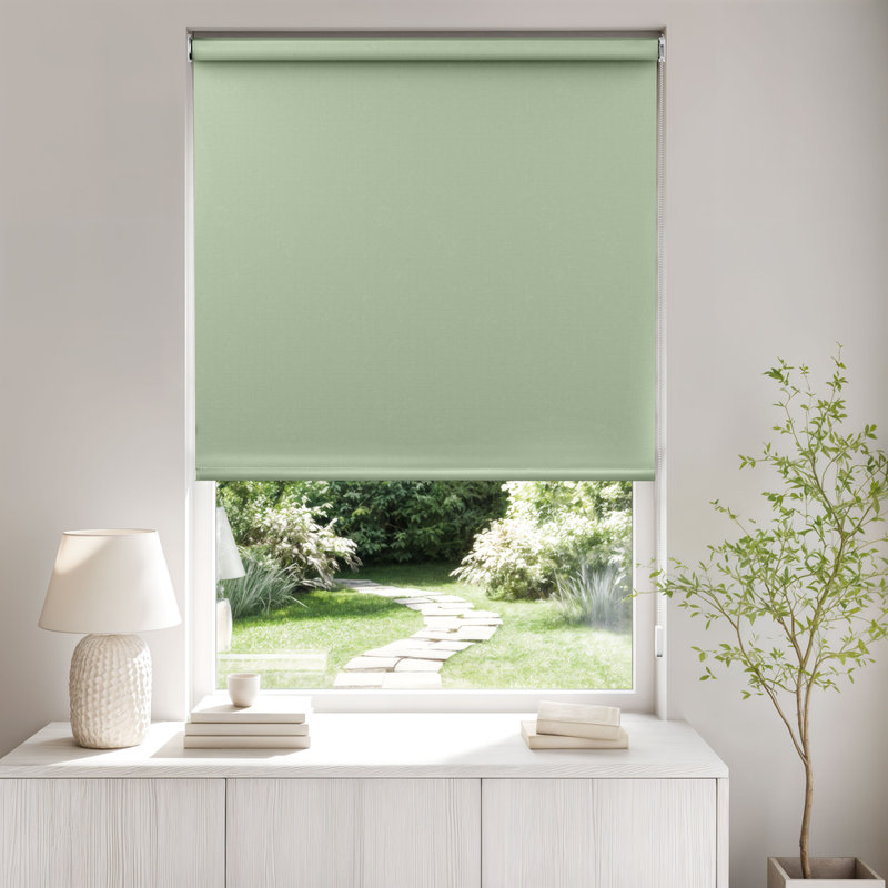 Blackout Roller Shade, 150cm W x 165cm L, Sage Green