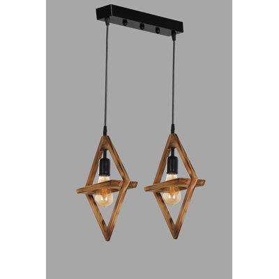2 - Light Black Kitchen Island Pendant
