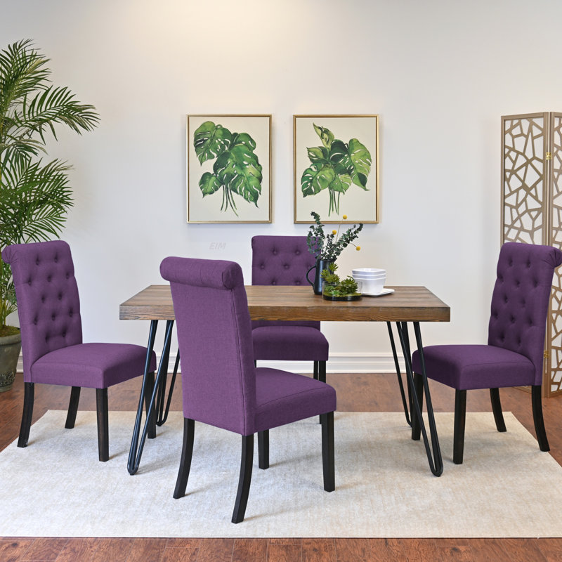 Ensemble de salle à manger Ashford, table de salle à manger en épingle à cheveux avec chaises, 4 options de couleurs (ensemble de salle à manger)