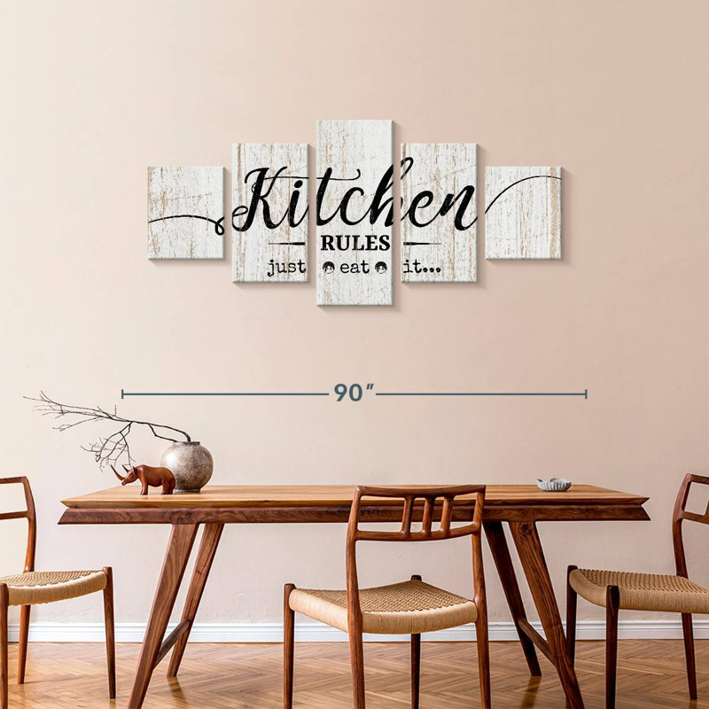 Plaque de cuisine 5 pièces, H 36 po x l 80 po x P 1,25 po