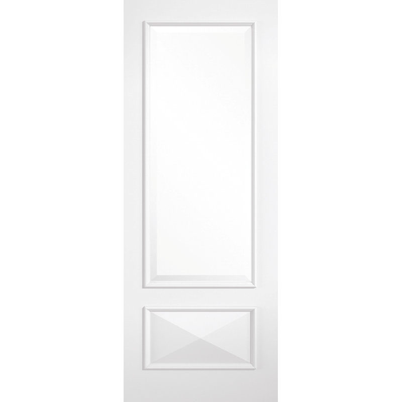 Knightsbridge Glazed Primed White Internal Door, 198cm H x 83.8cm W x 3.5cm D