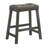Set Of 2 Rustic Counter Stools, 25-Inch Backless Wooden Farmhouse Barstools With Faux Leather Seat, Distressed Finish, Space-Saving Design