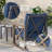 2-Person Outdoor Rocking Chair Set with Table and Cushions-1953454671