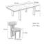 Ensembles de table de salle à manger en bois massif.-109746314