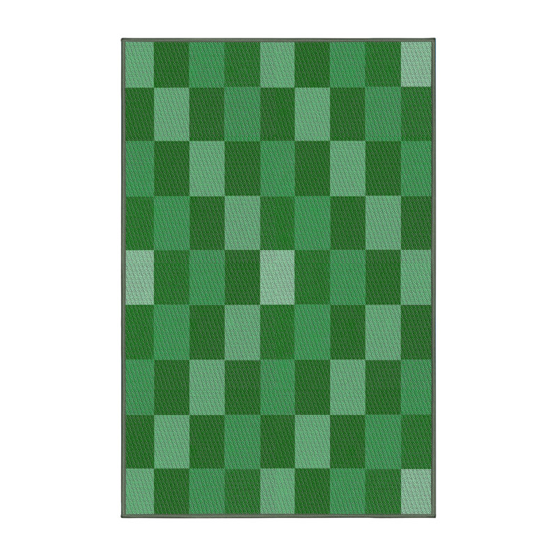 Tapis vert à motif géométrique Eimear, Rectangle 6 pi x 9 pi