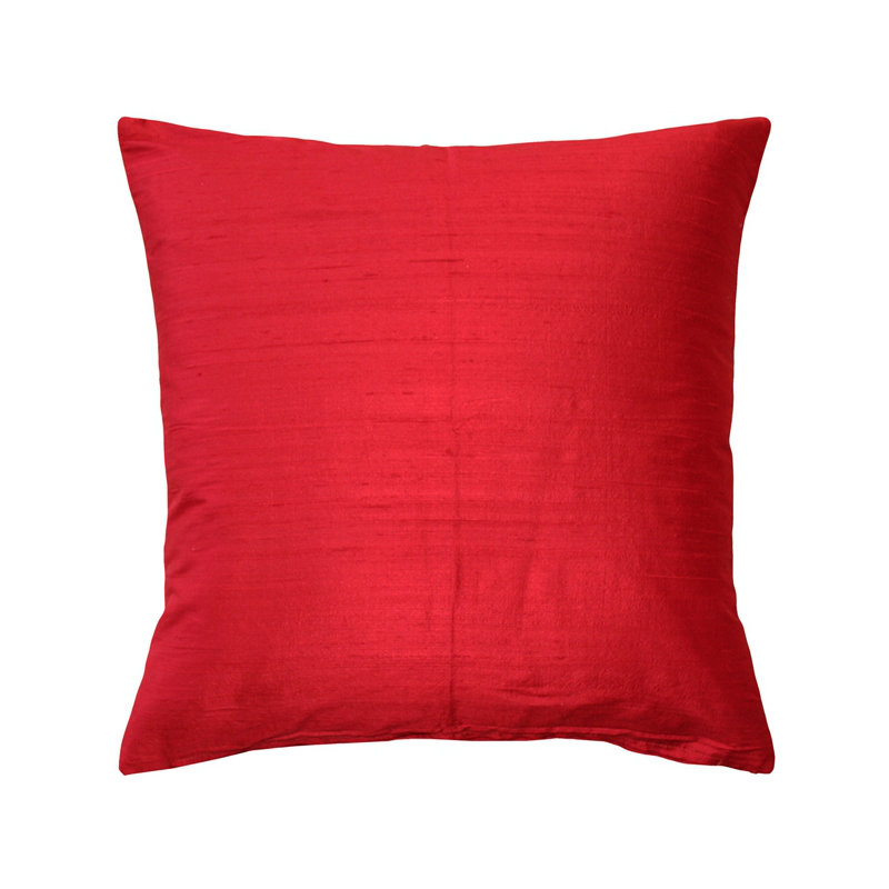 Housse et coussin à recouvrir carré Sankara, H 18 po x l 18 po x P 5 po, Rouge