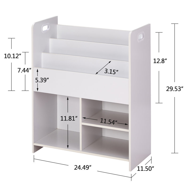 Bibliothèque et rangement pour jouets Melgarejo, Blanc