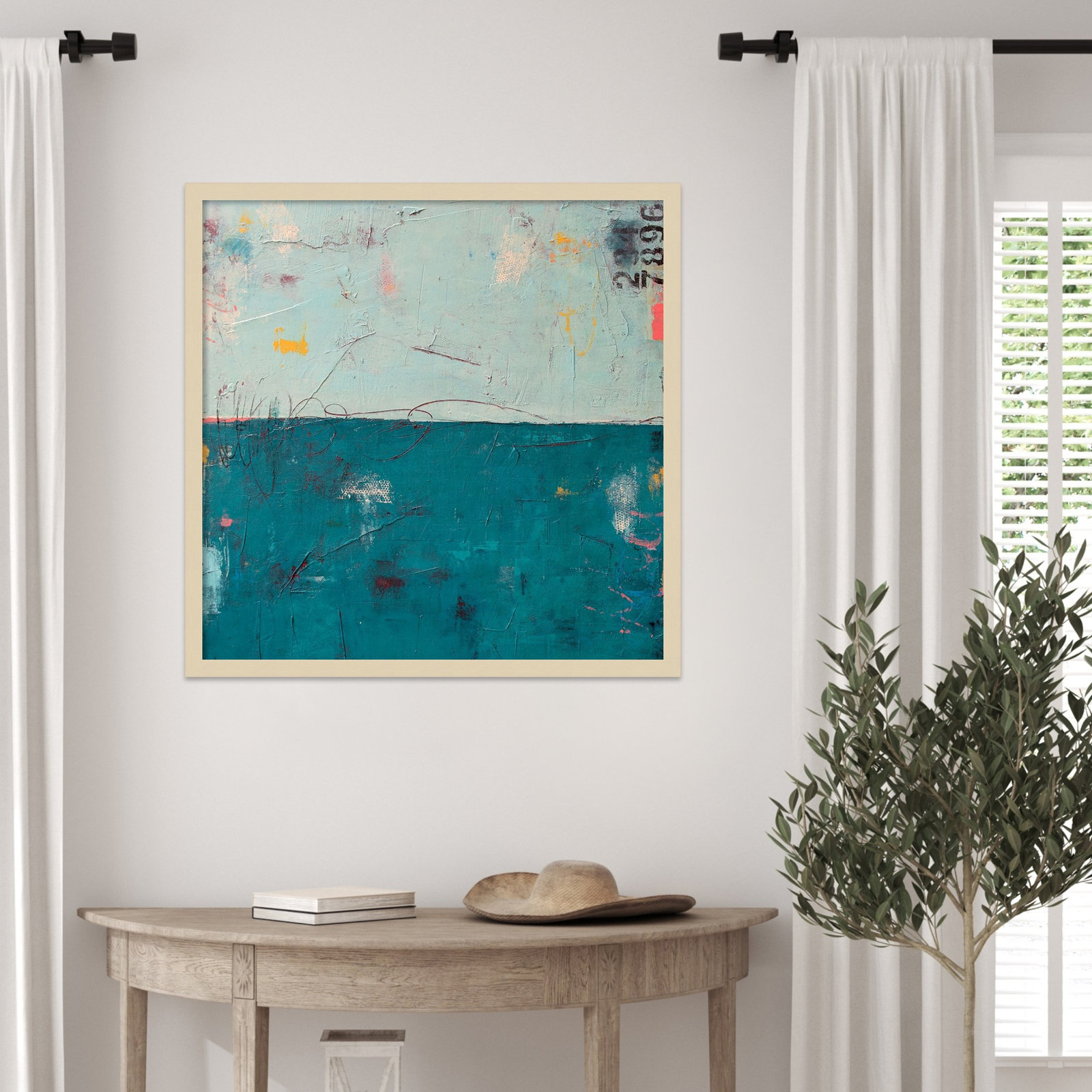 Blue Bay Hideaway Print by Erin Ashley, 25" H x 26" W, Brown