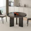 Table de salle à manger en faux marbre résistante aux égratignures pour décors chics