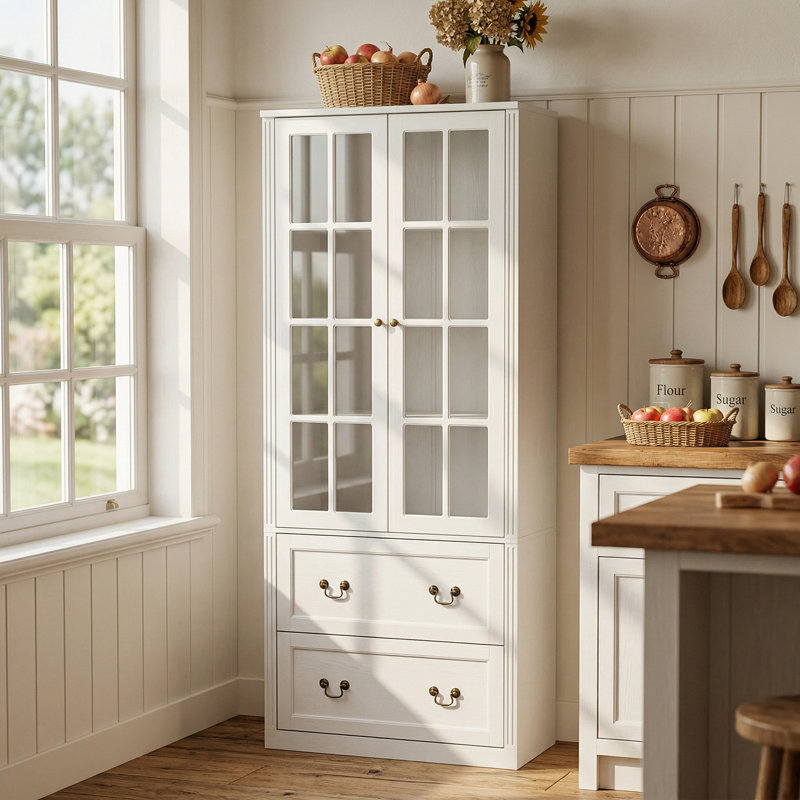 Christene 78.7'' Kitchen Pantry, White