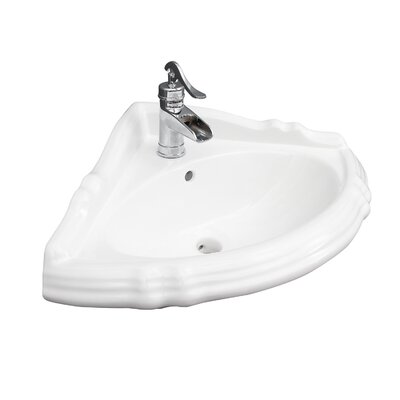 Ethan Vitreous China 27"" Wall Mount Bathroom Sink with Overflow -  Barclay, 4-3021WH