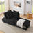 Convertible Sleeper Sofa Chair Adjustable Backrest Recliner With Pullout Sofa Bed With Wheels, Modern Linen Fabric For Living Room For Tight Spaces-1783857035