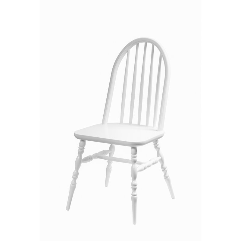 Chaise d'appoint en bois massif Demetiral, Blanc