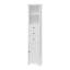 Tall Freestanding Bathroom Cabinet With 3 Drawers And Adjustable Shelf, MDF Board With Waterproof Painted Finish