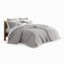 Ensemble de courtepointe 3 pièces en coton toutes saisons, gris pâle, grand lit/queen-135101259-135101260