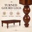 Table basse Vintage Farmhouse avec tiroir de rangement et pieds tournés en bois massif pour le salon-522096338