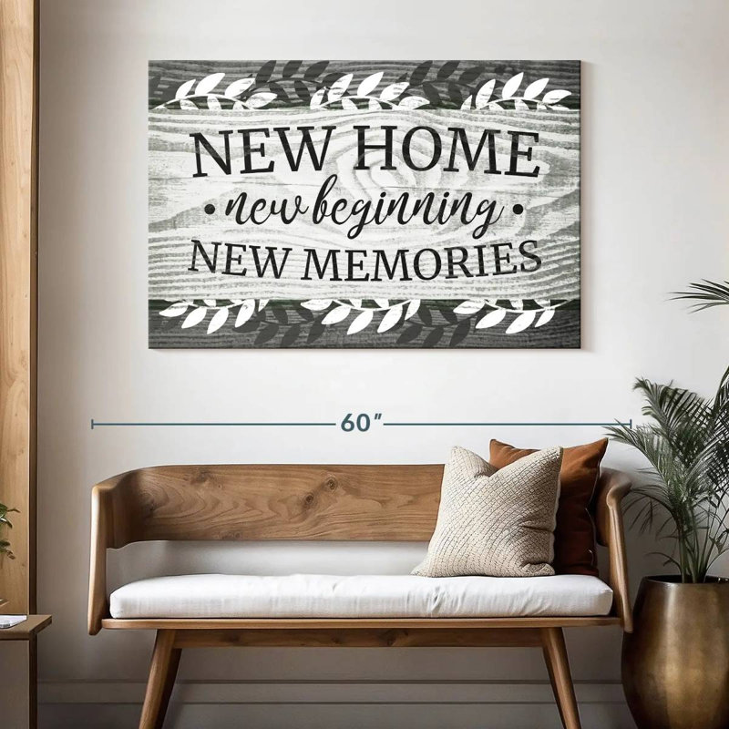 Plaque murale New Home I, H 32 po x l 48 po