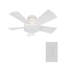 Vox 5 - Blade Indoor/Outdoor Smart Flush Mount Ceiling Fan with Remote Control and LED Light Kit, Works With Alexa and iOS or Android App-32650284-32650282