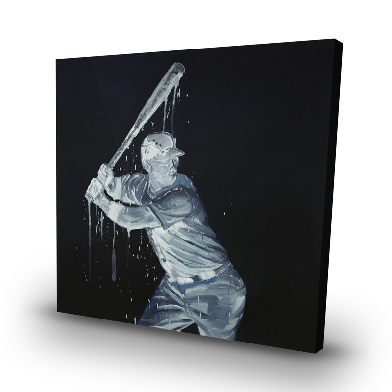 Baseball player - 32"x32" art on canvas