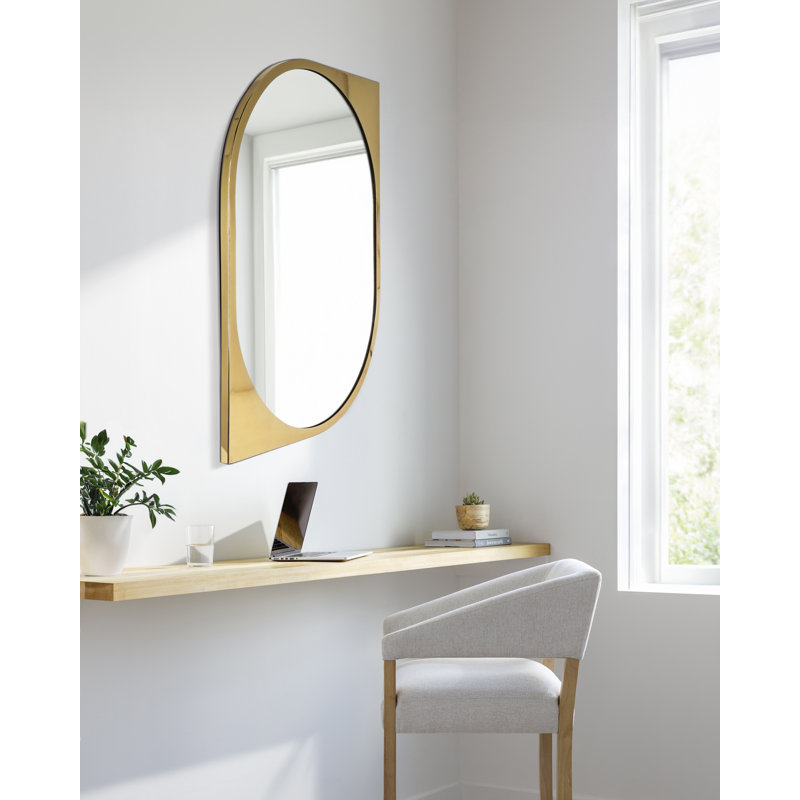 Esyal Metal Arch Wall Mirror, 36" H x 24" W