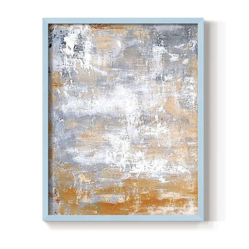 «Abstract CCXCVII», reproduction encadrée - prête à être accrochée - fabriquée aux États-Unis, Bleu, 10" H x 8" W