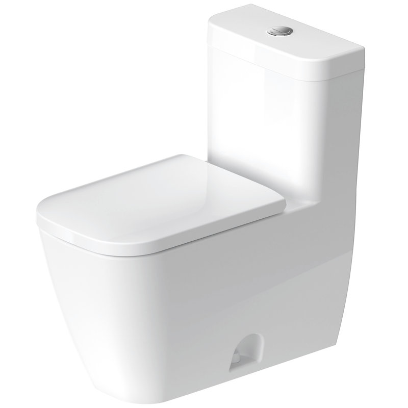 Happy D.2 Dual-Flush Elongated One-Piece Toilet with Hygieneglaze (Seat Not Included)