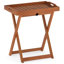  Table de patio en bois massif avec plateau bistro et plateau télé amovible