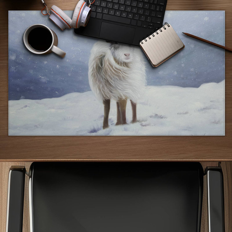 Long hair sheep - 14.00"x24.25" Desk mat