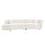 Ensemble de 2 pièces de canapé de salon de luxe de style moderne recouvert de tissu d'ameublement courbé-687478029