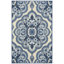 Tapis floral bleu Hertel