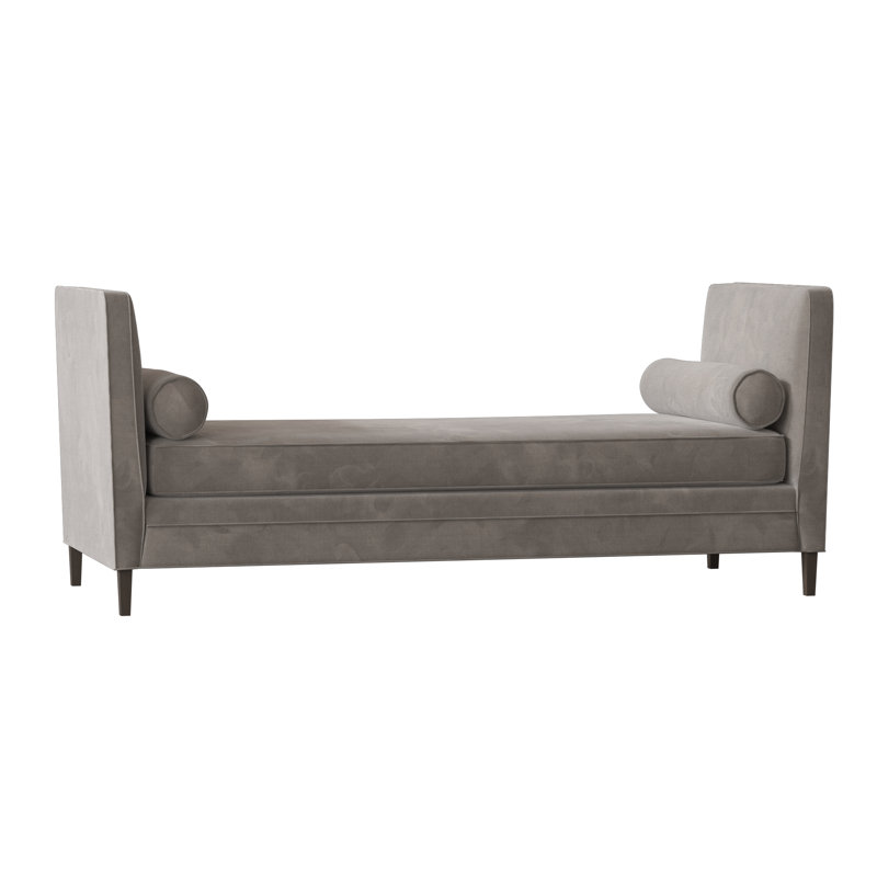 Banc rembourré Lydia, Granite Bella, Brun acajou