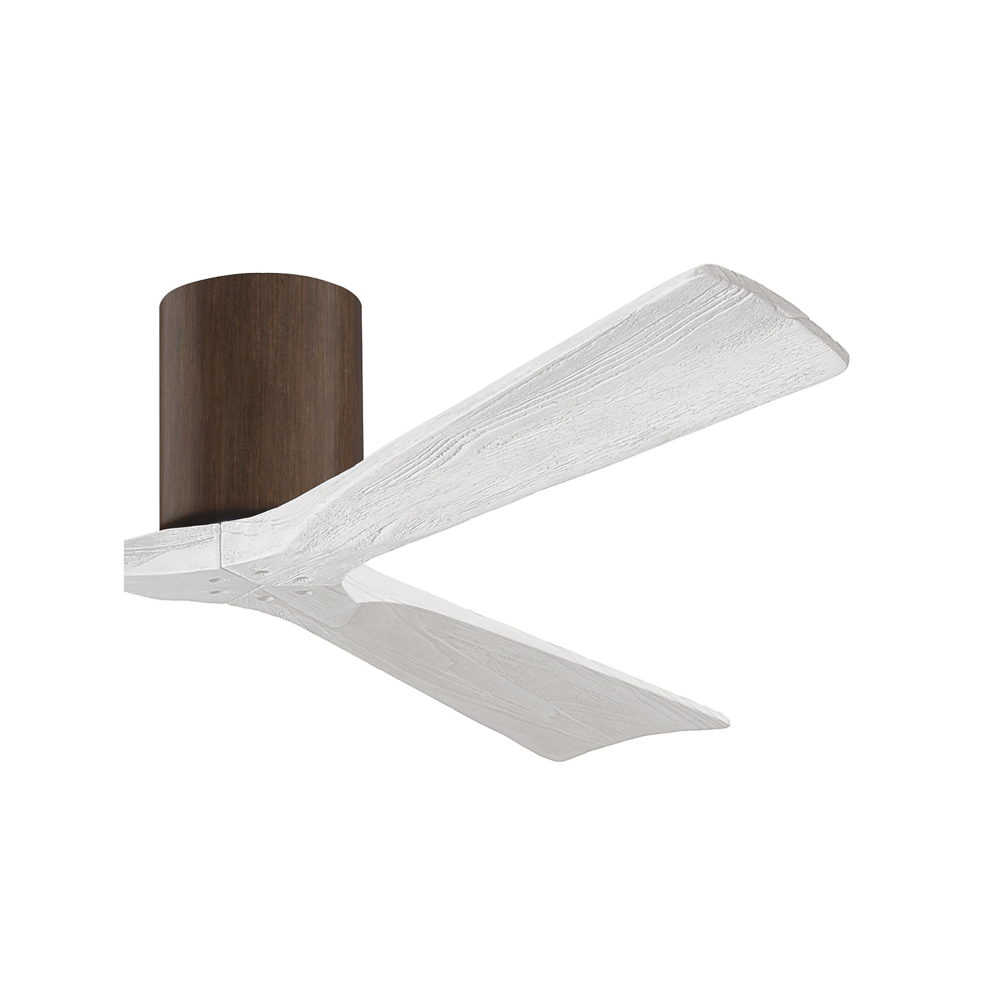 Olivier 3 Blade Ceiling Fan, Walnut, 72", Matte White