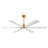 Gold & White Ceiling Fan With Light, 60"/72" Large Solid Wood Ceiling Fan With Remote & Smart Control, 6 Speed Dc Reversible Motor, 3 Color Temperature, 6”/12”/24” Downrods For High & Low Ceilings-1041973490